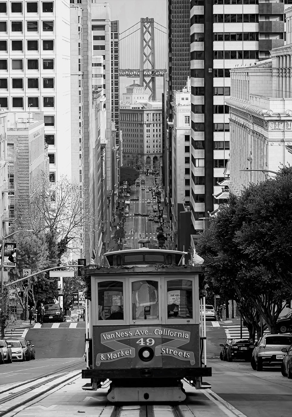 San Francisco Cable Car and Skyline Plakat - Posterbox.dk