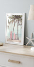 Surfboards Under Palm Trees Plakat - Posterbox.dk
