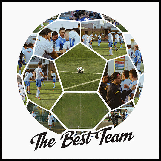 Soccer Ball Photo Collage Personal Plakat - Posterbox