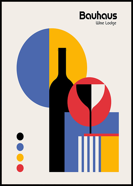 Bauhaus Wine Lodge Plakat - Posterbox