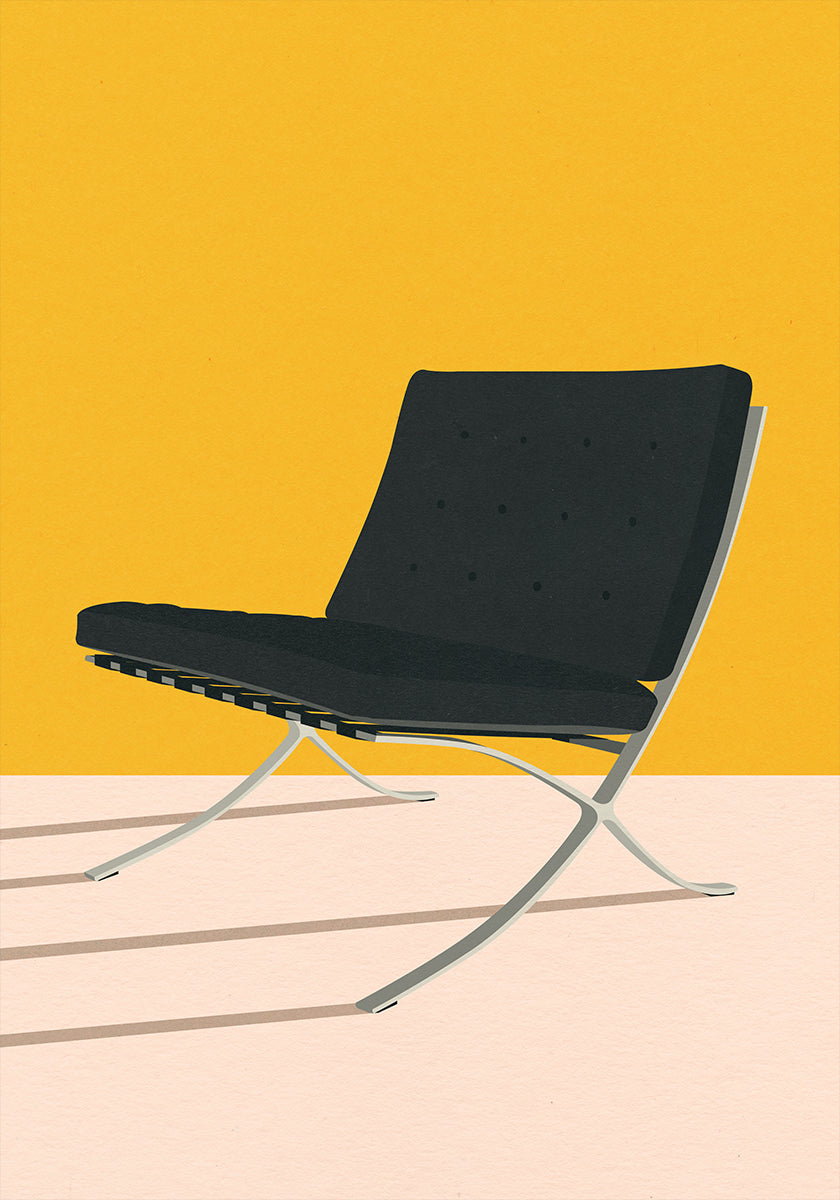 Barcelona Chair By Mies Van Der Rohe - Posterbox