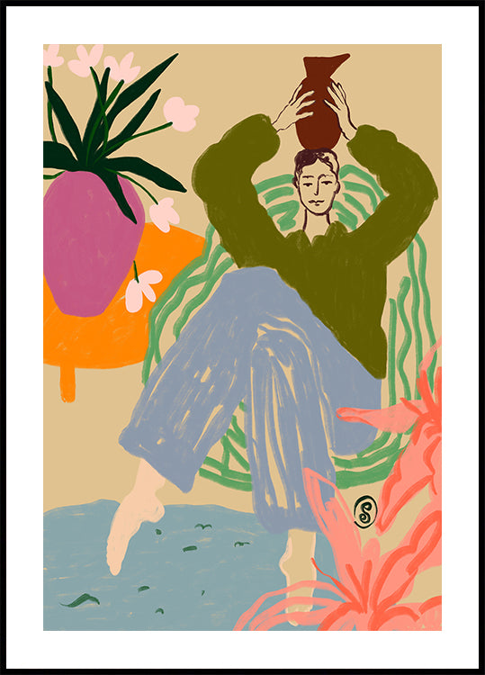 Woman With Vessel - Posterbox