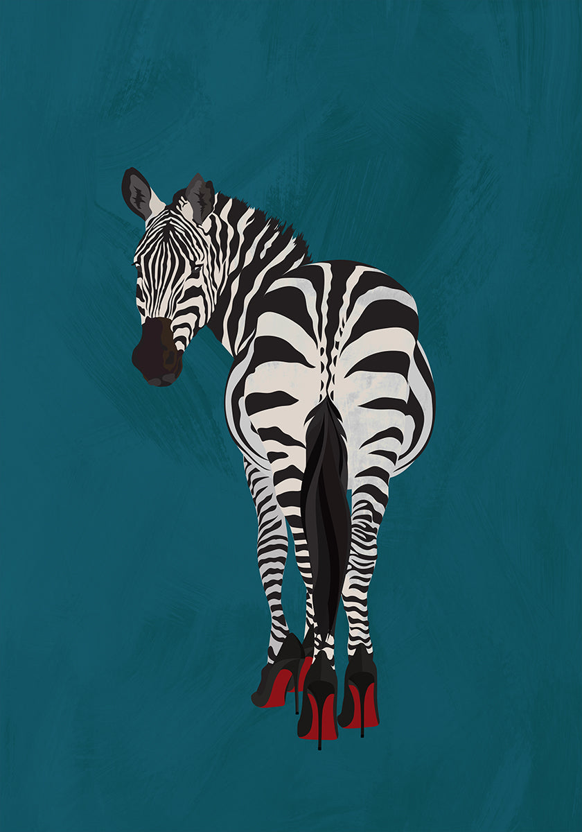 Zebra heels Plakat - Posterbox