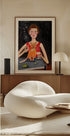 Vintage woman with cocktail and cat Plakat - Posterbox