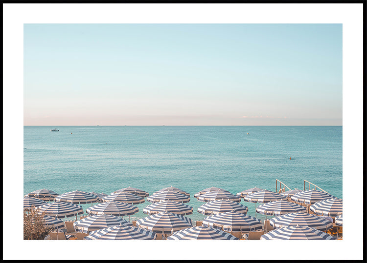 Riviera Beach Umbrellas Plakat - Posterbox