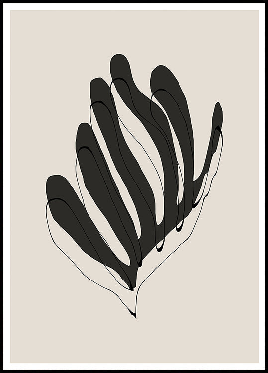 Abstract Leaf Lines - Posterbox