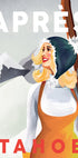 Apres Ski Lake Tahoe Vintage Pin Up Art Plakat - Posterbox