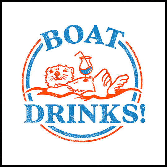 Boat Drinks Cocktail Drinking Otter (NEW) - Posterbox