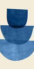 Geometric Abstract Shapes Blue Plakat - Posterbox