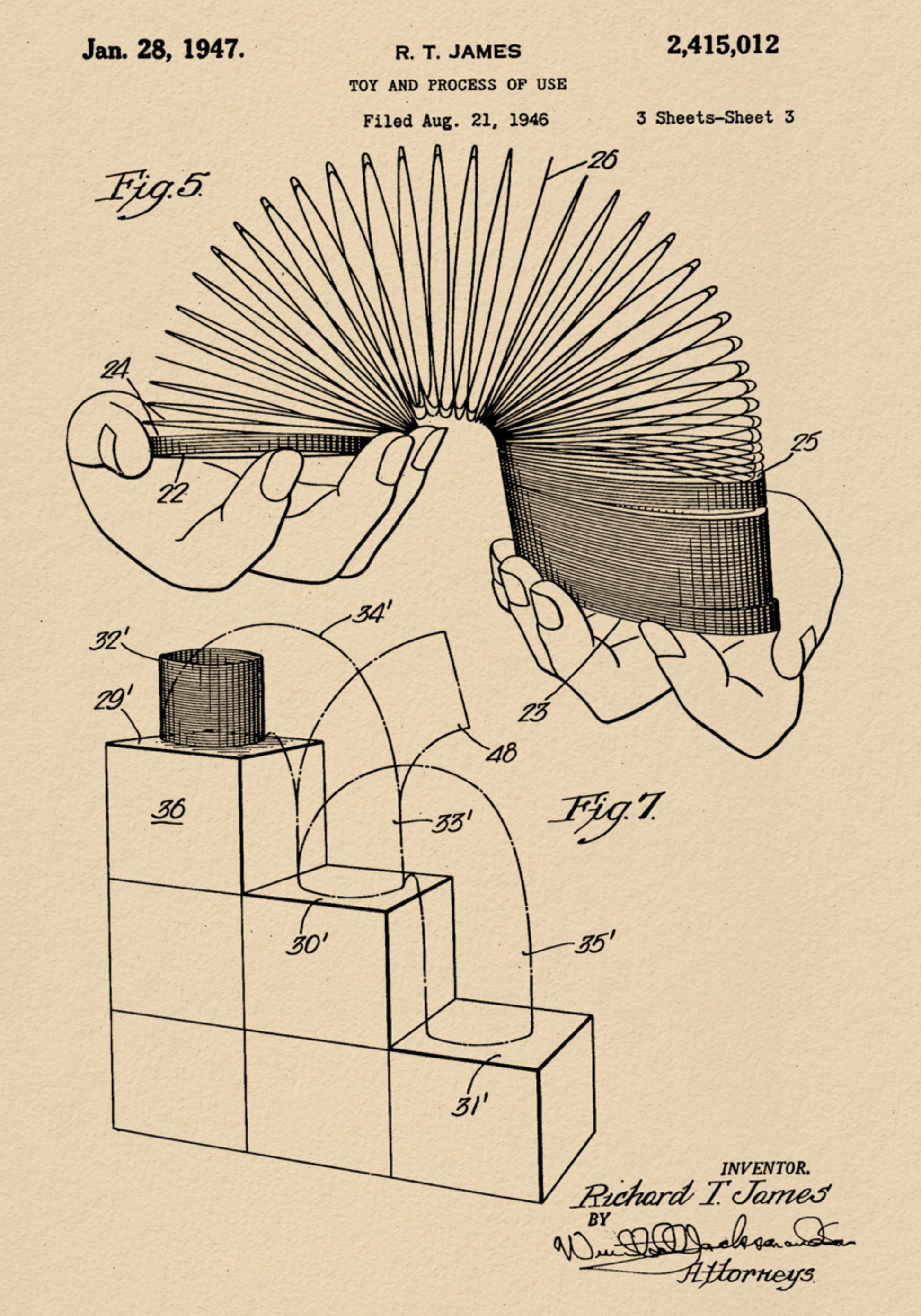 Patent für Spiralfederspielzeug