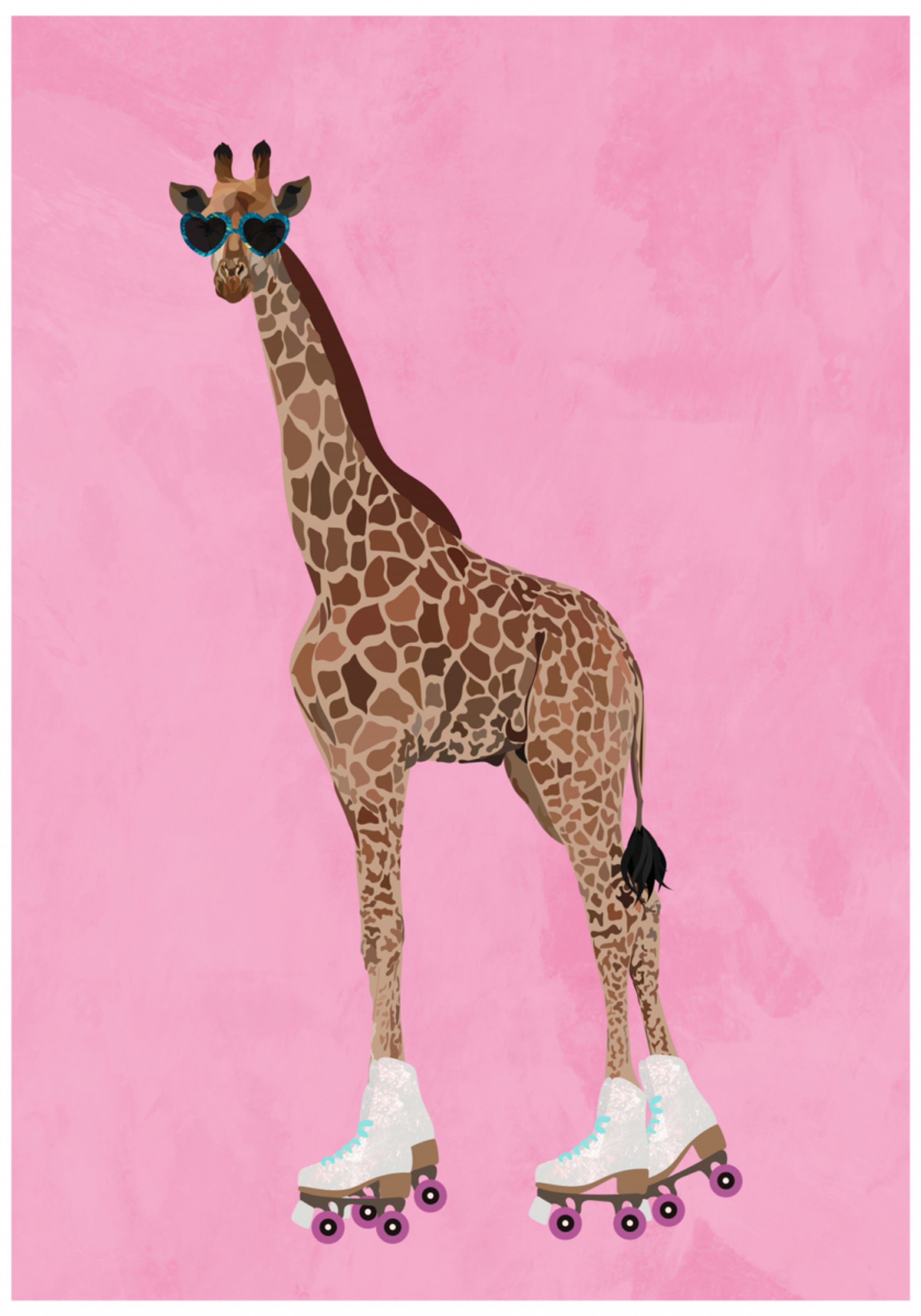 Coole Giraffen-Rollschuhe