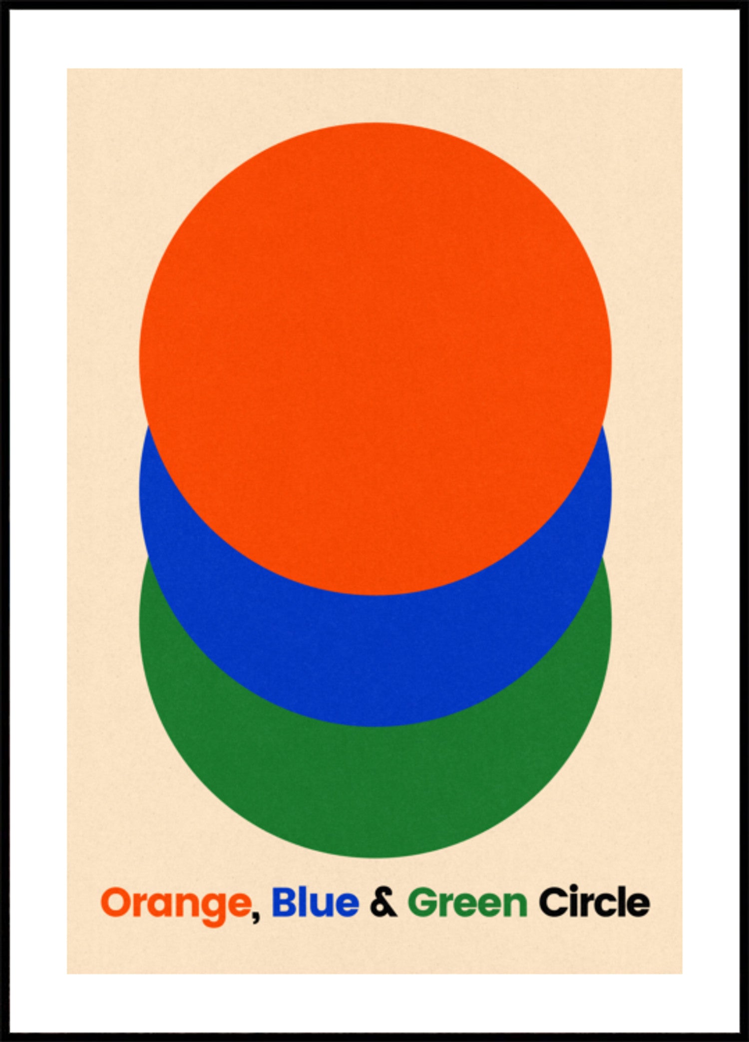 Orange-blau-grüne Kreise