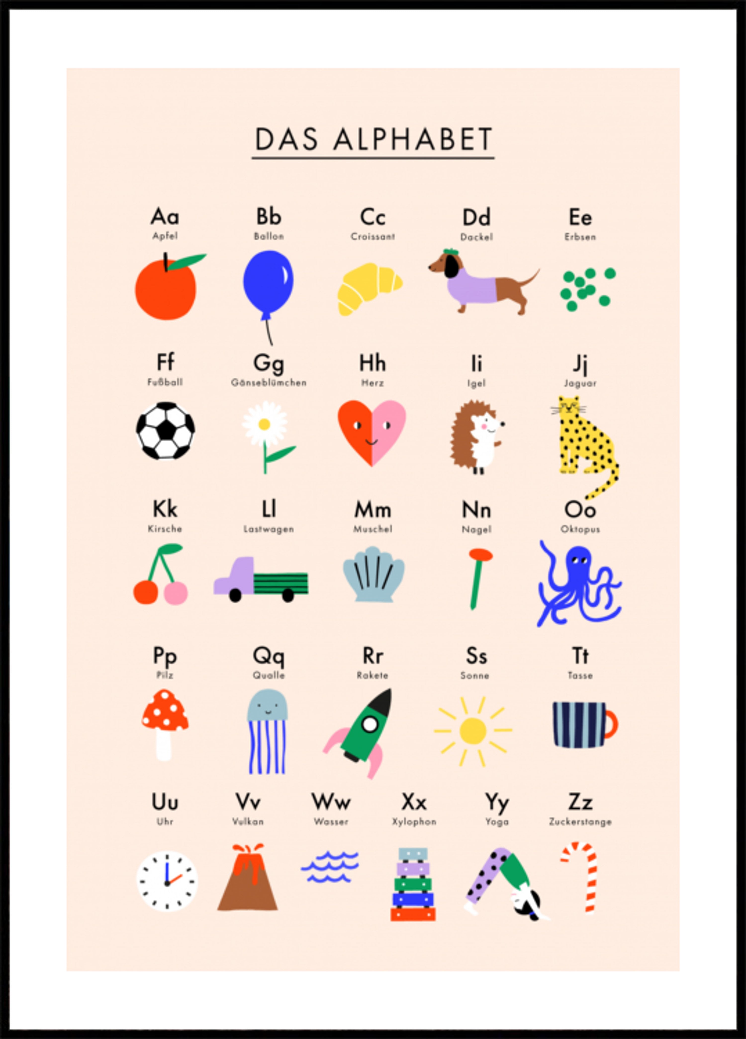Niedliches deutsches Alphabet