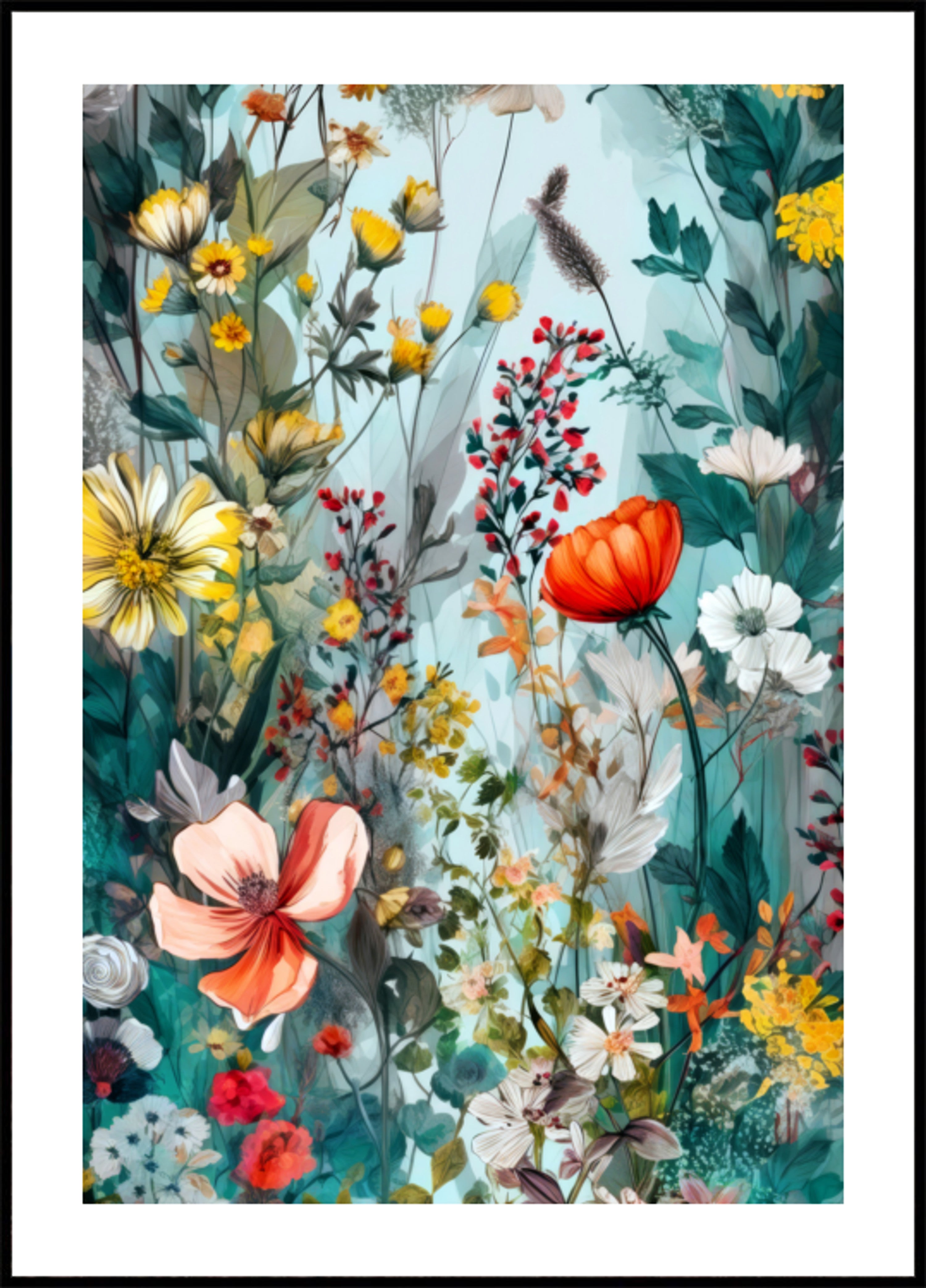Lebendige Gartenblüten