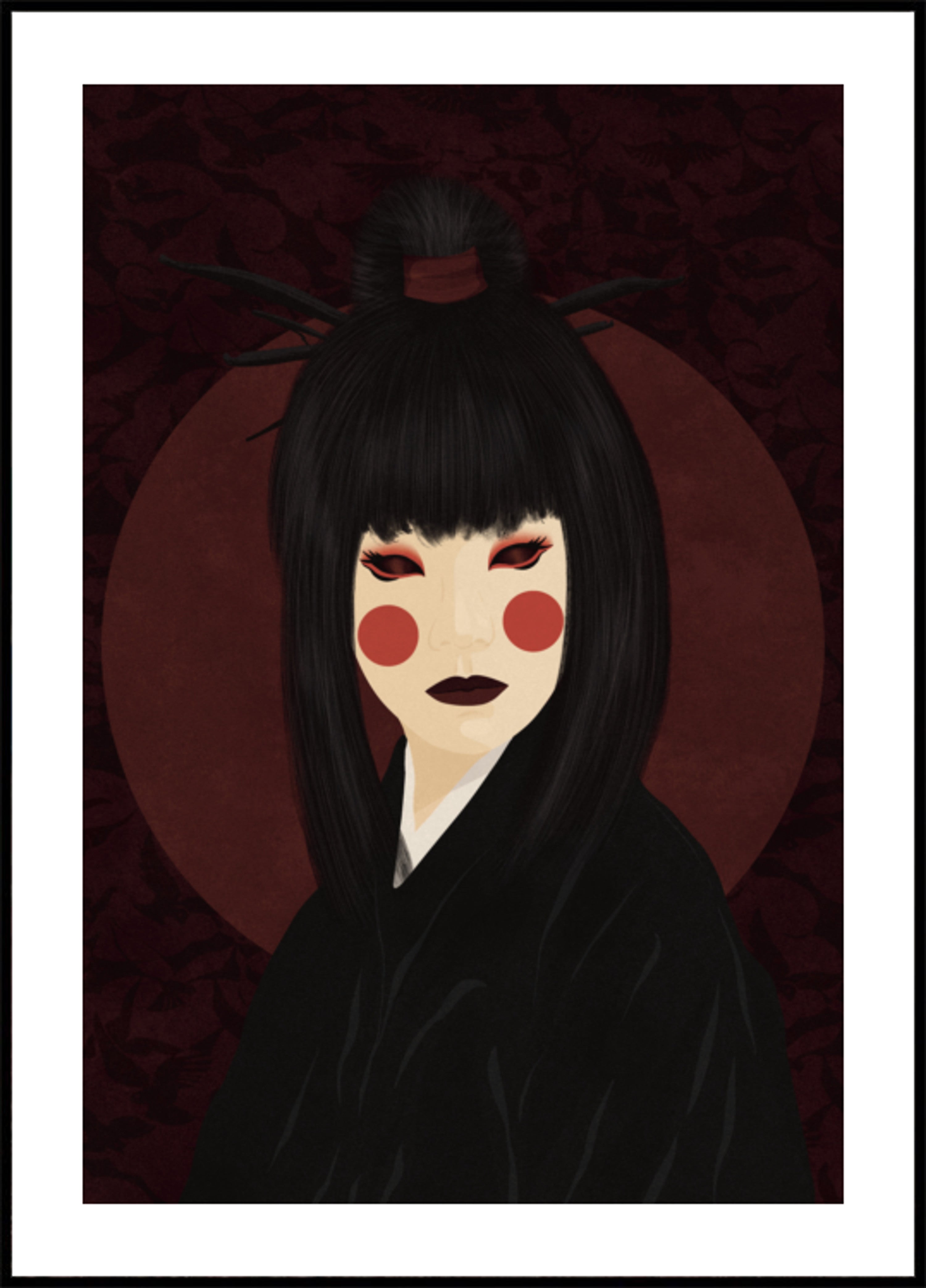 Dramatisches Geisha-Porträt