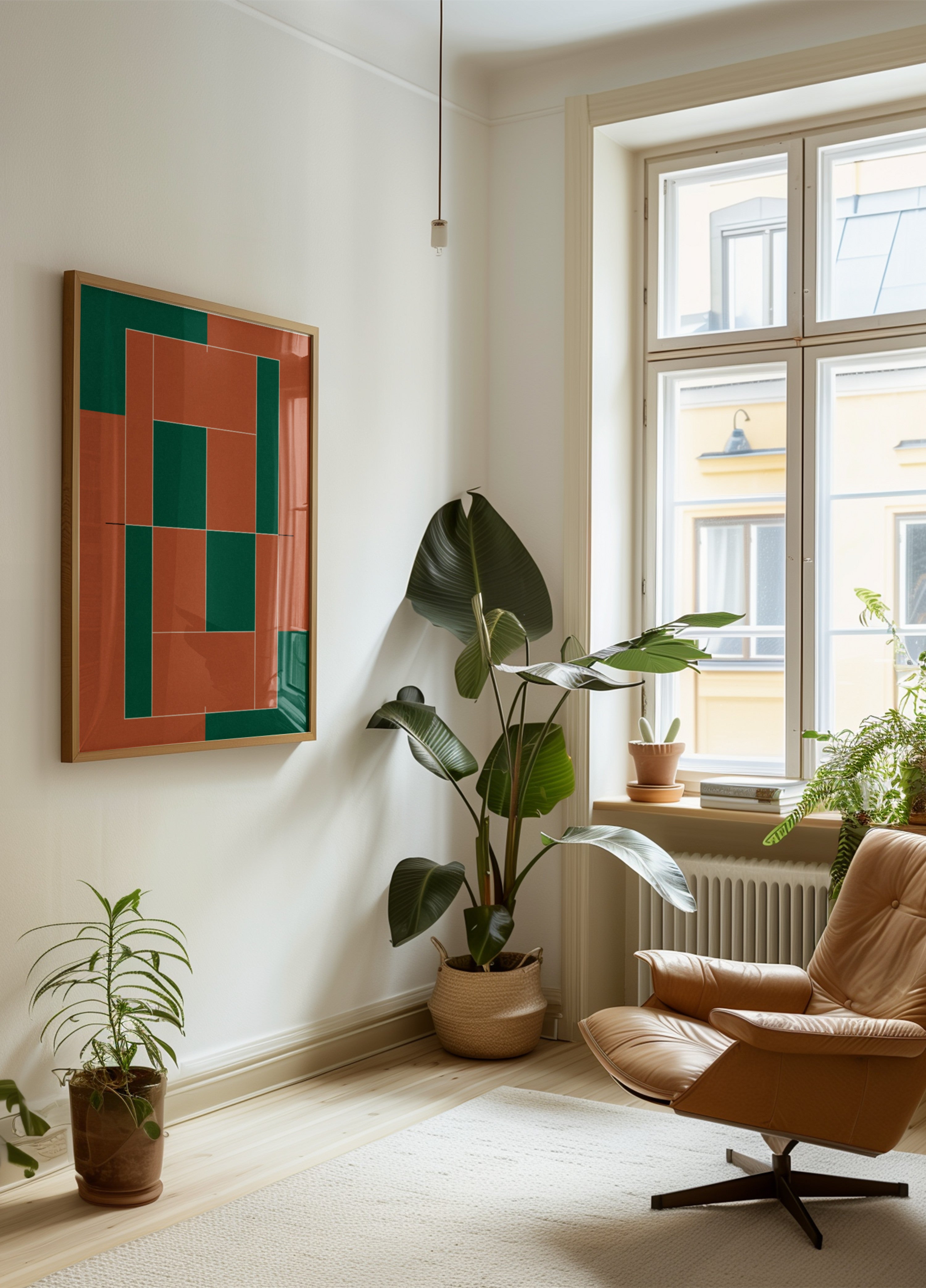 Geometrischer Tennisplatz