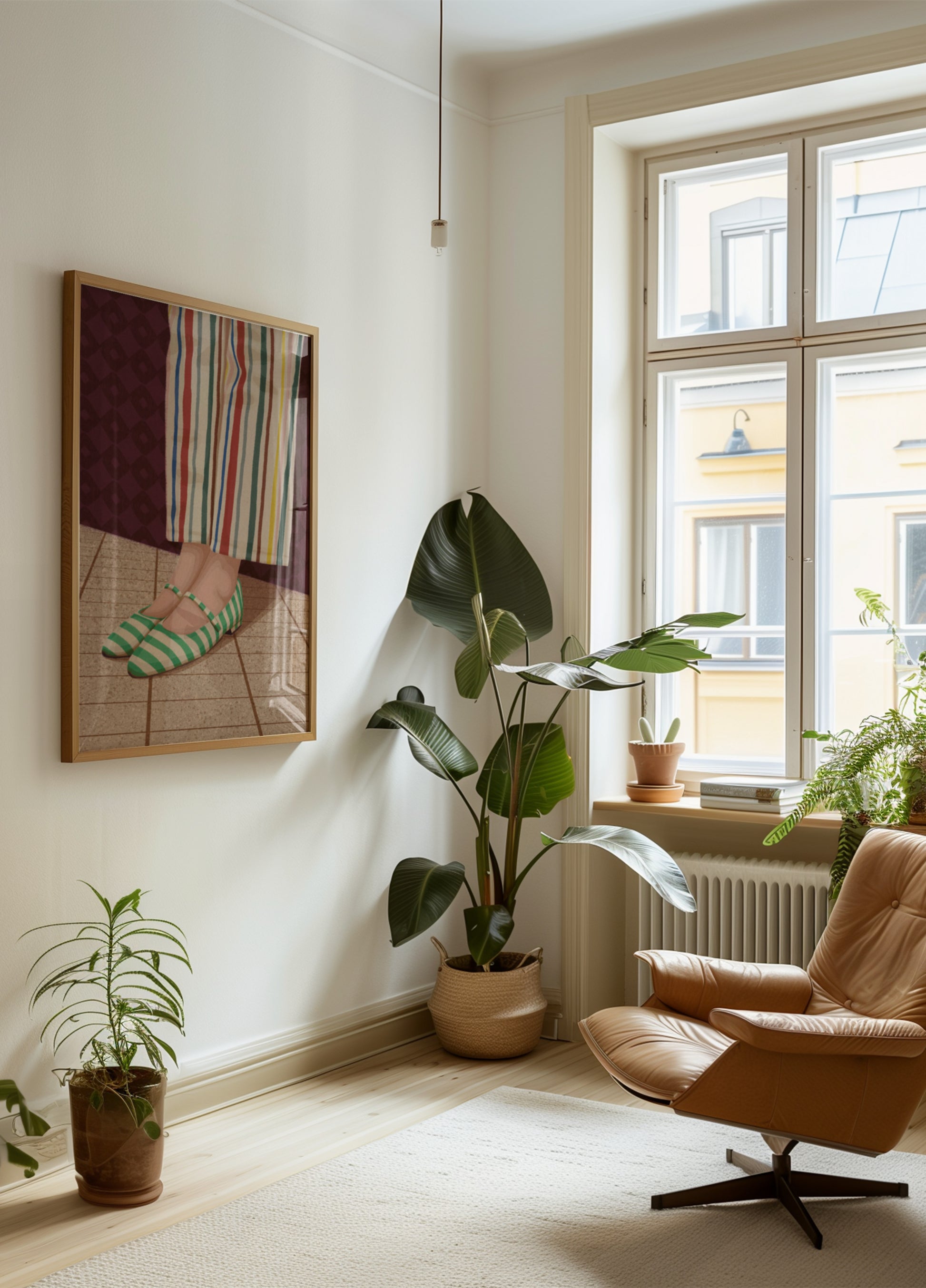 Bunt gestreifte Mary Janes