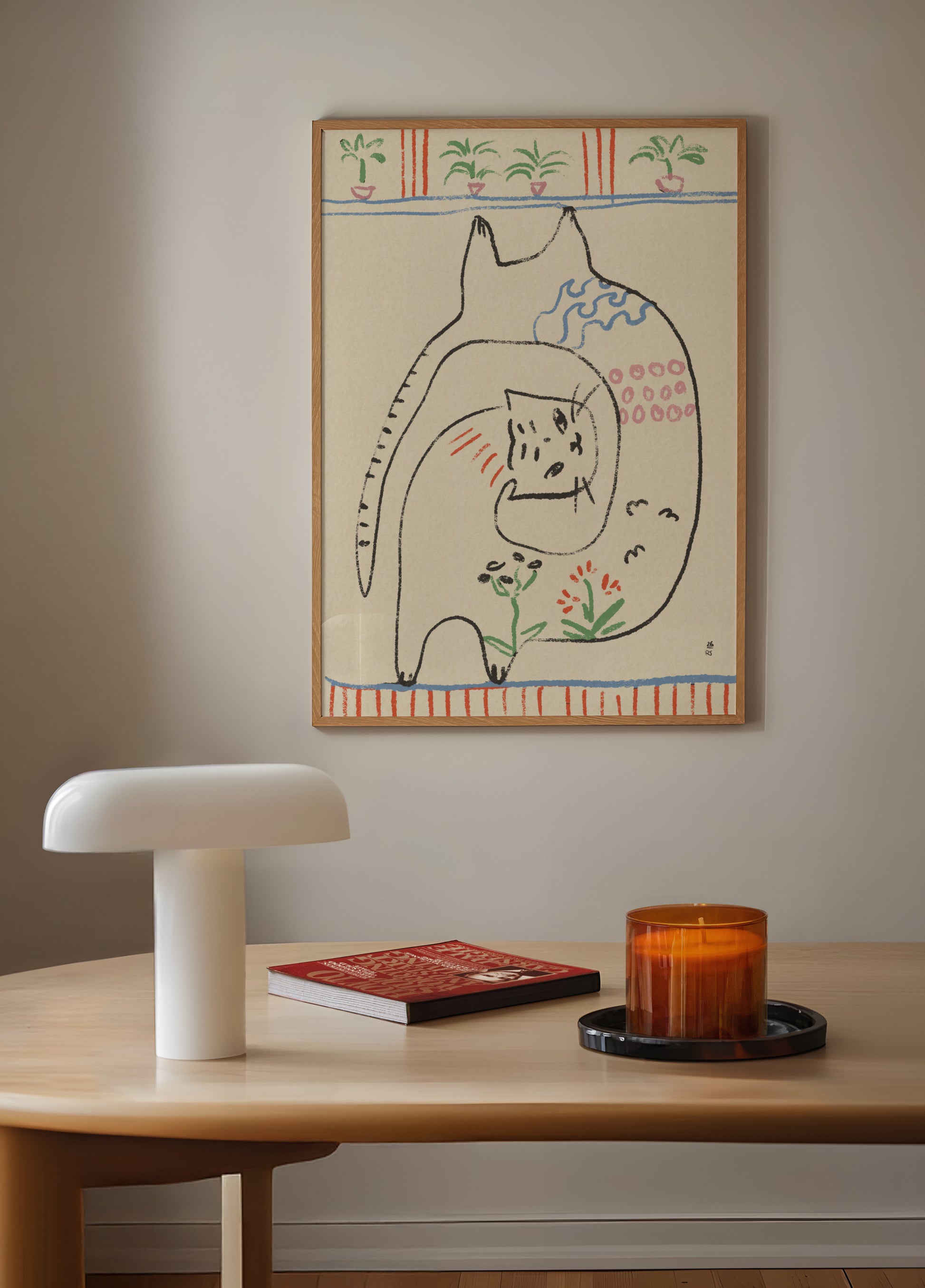 Verspielte Katzen-Illustration