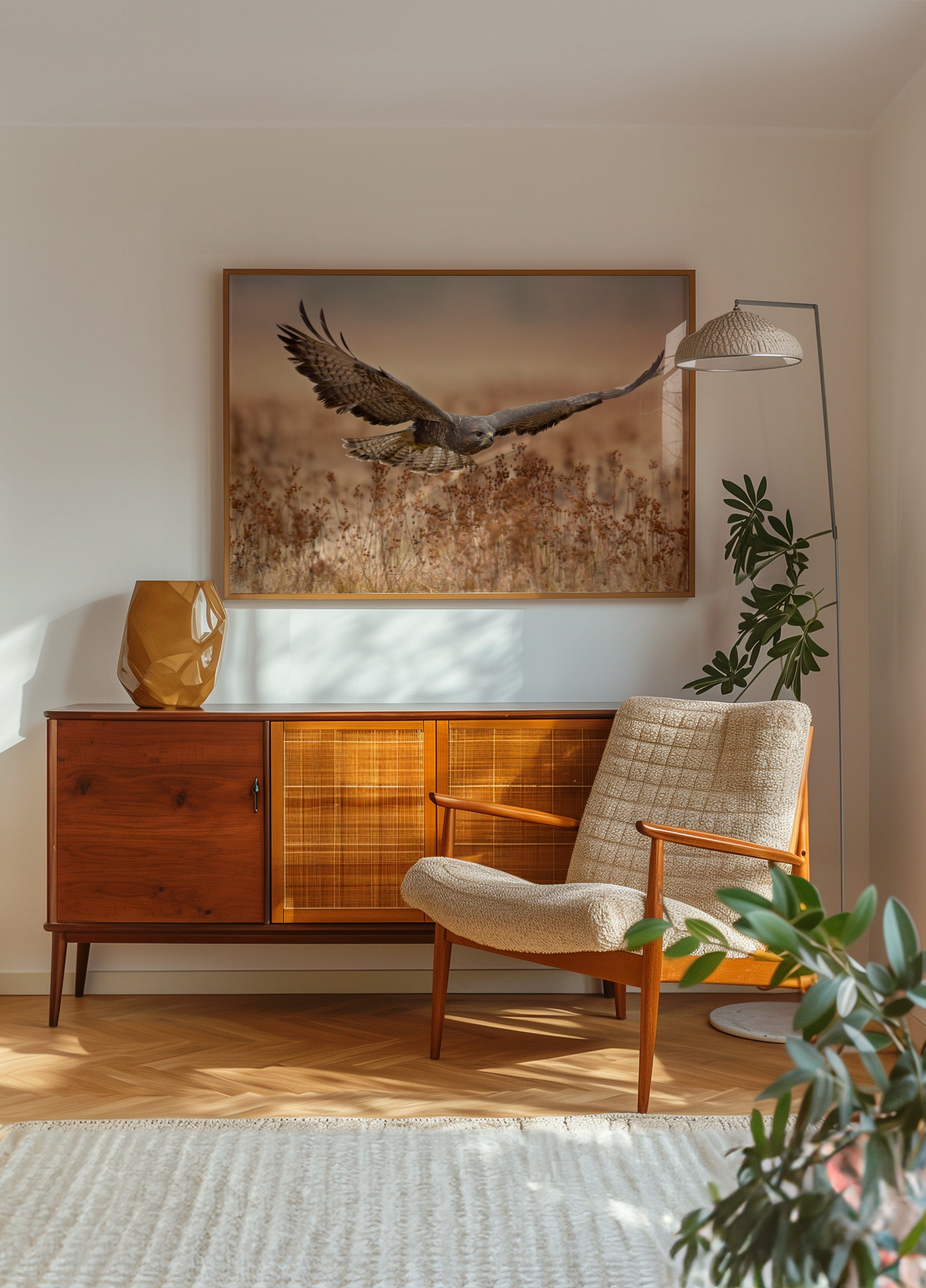 Majestätischer Falke im Flug