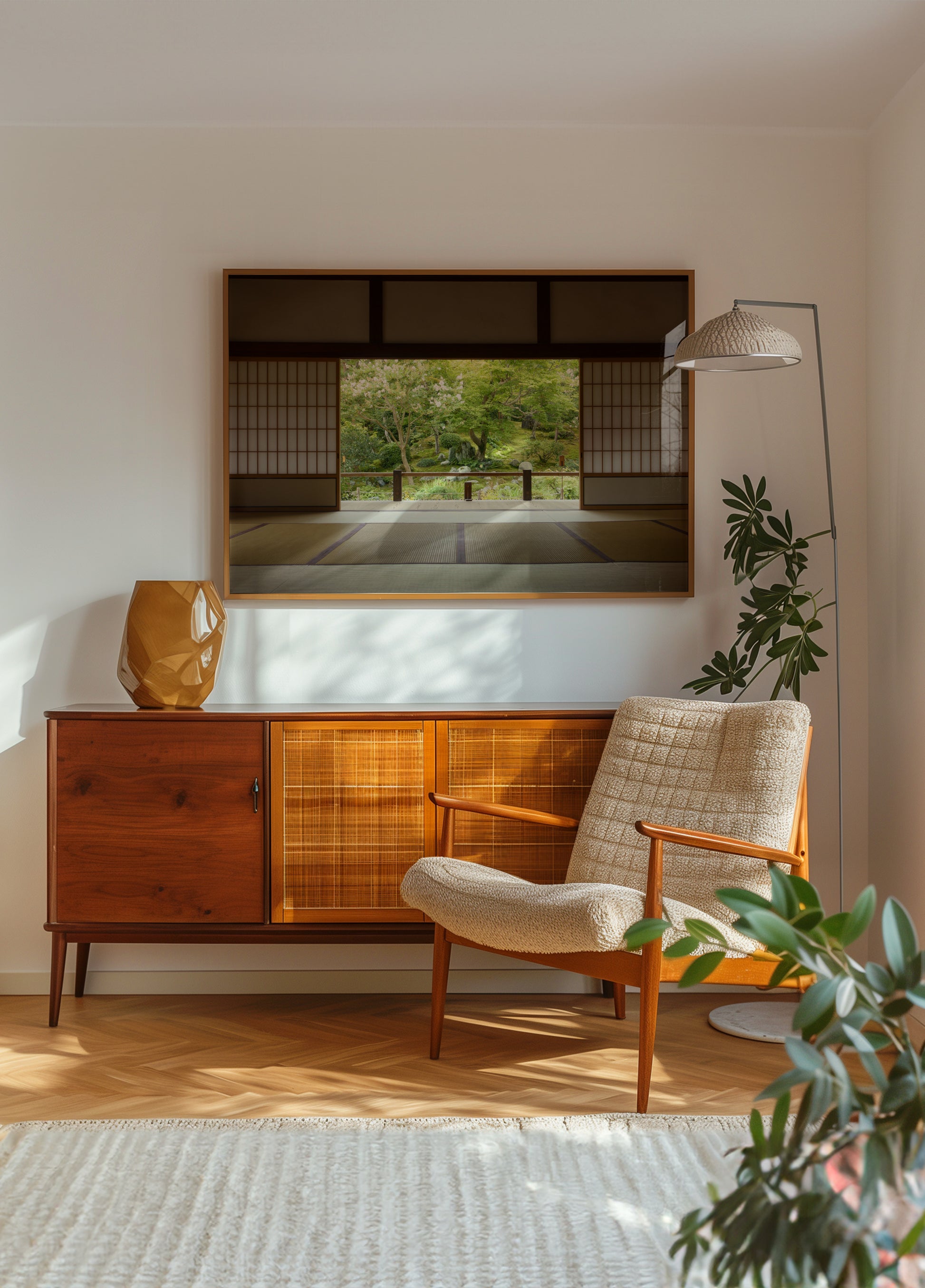 Blick auf den Zen-Garten