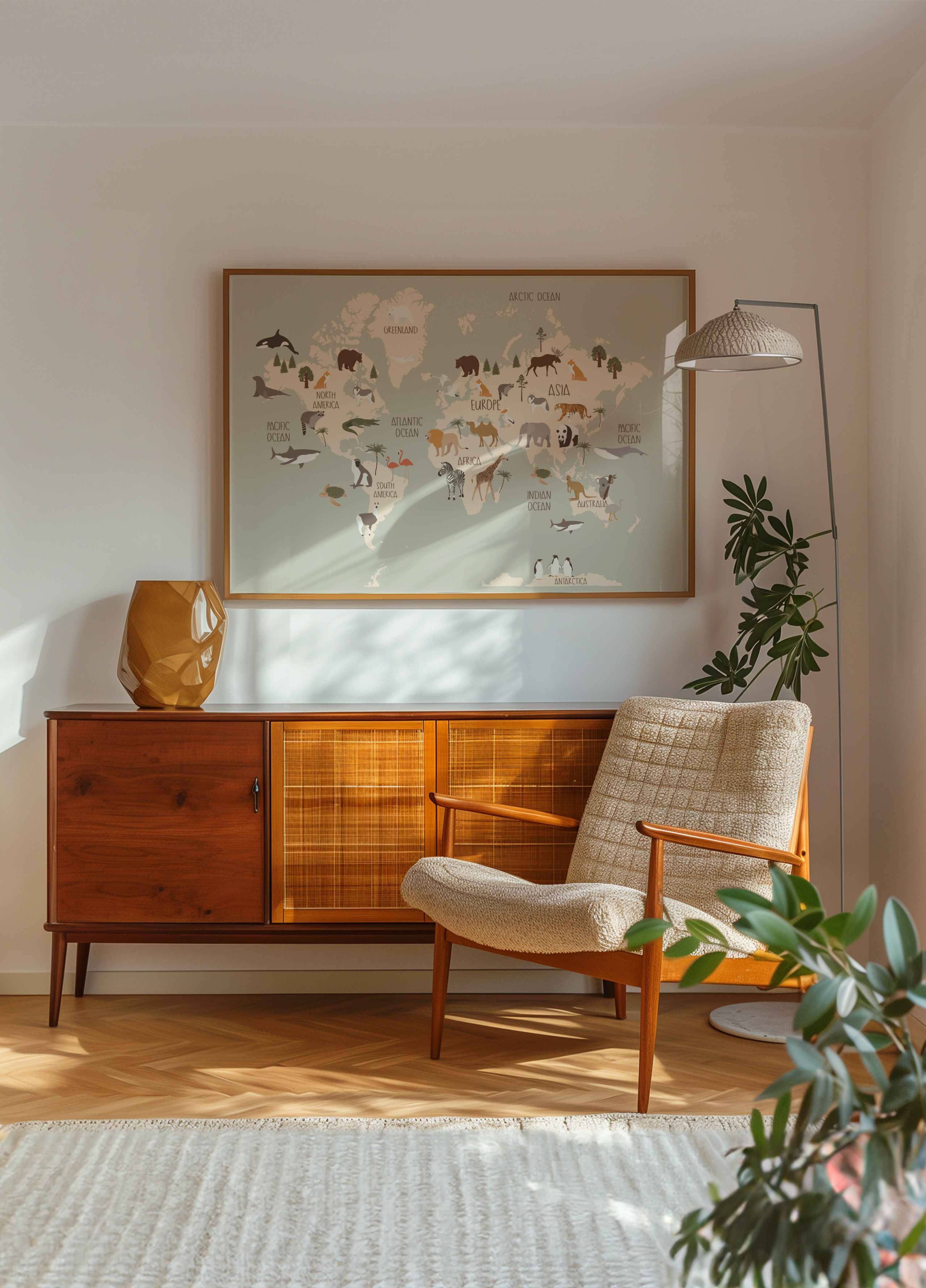 Weltkarte der Wildtiere