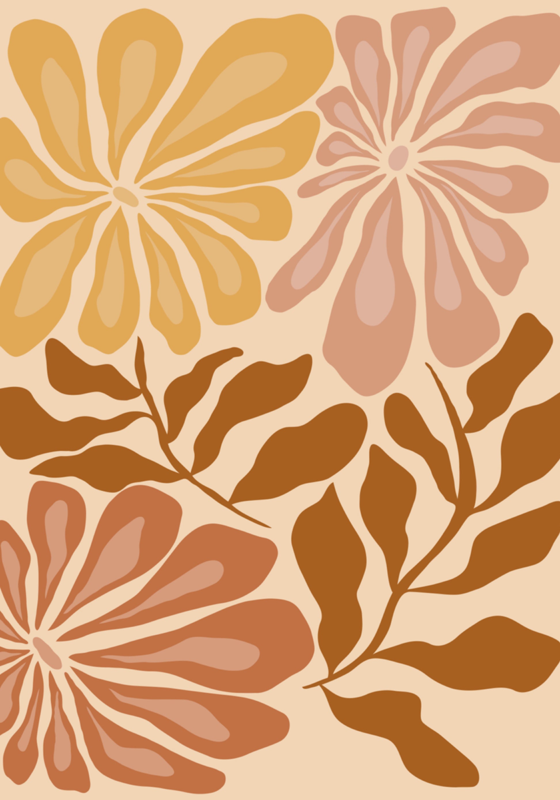 Boho florale Erdtöne