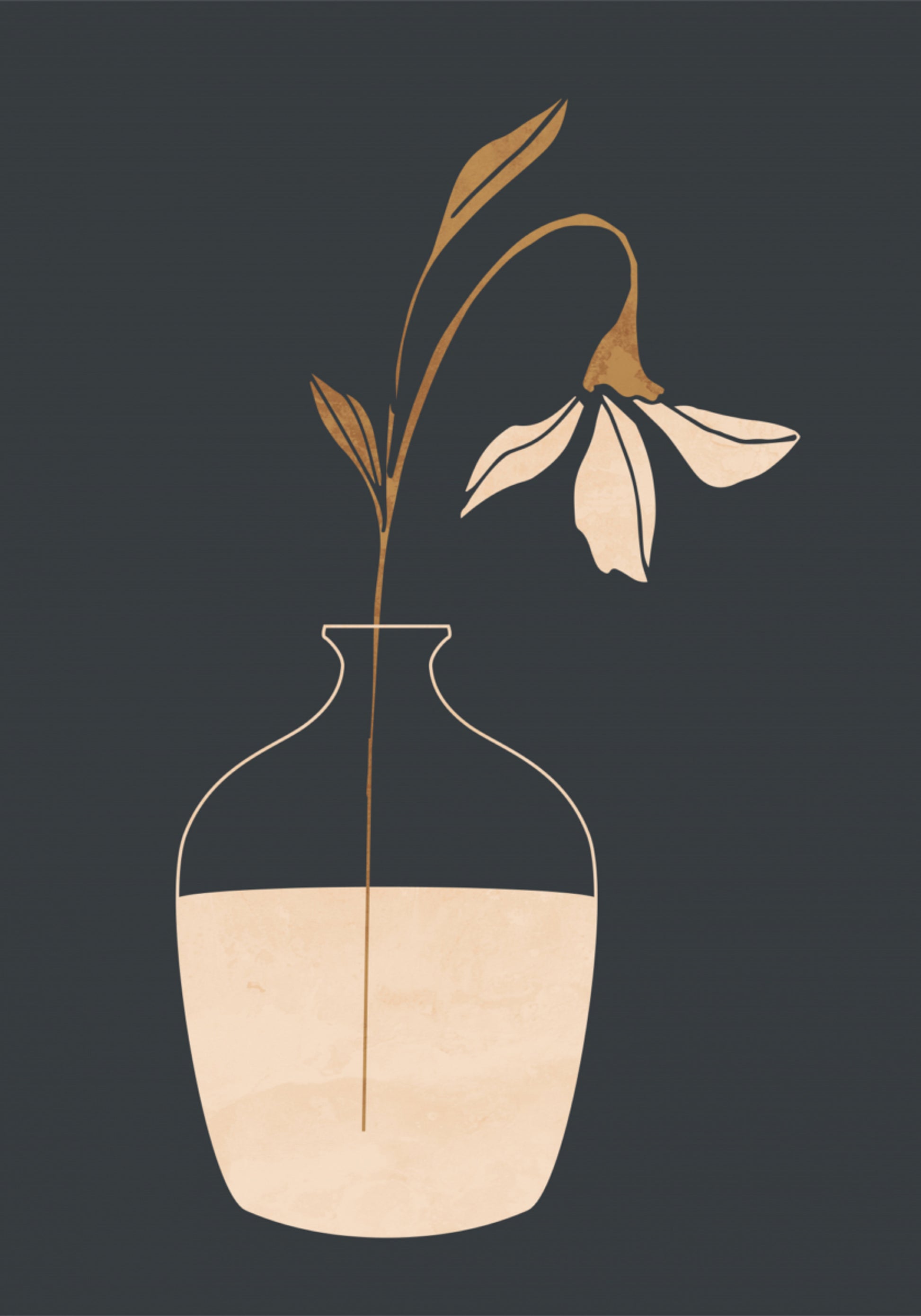 Anmutige botanische Vase