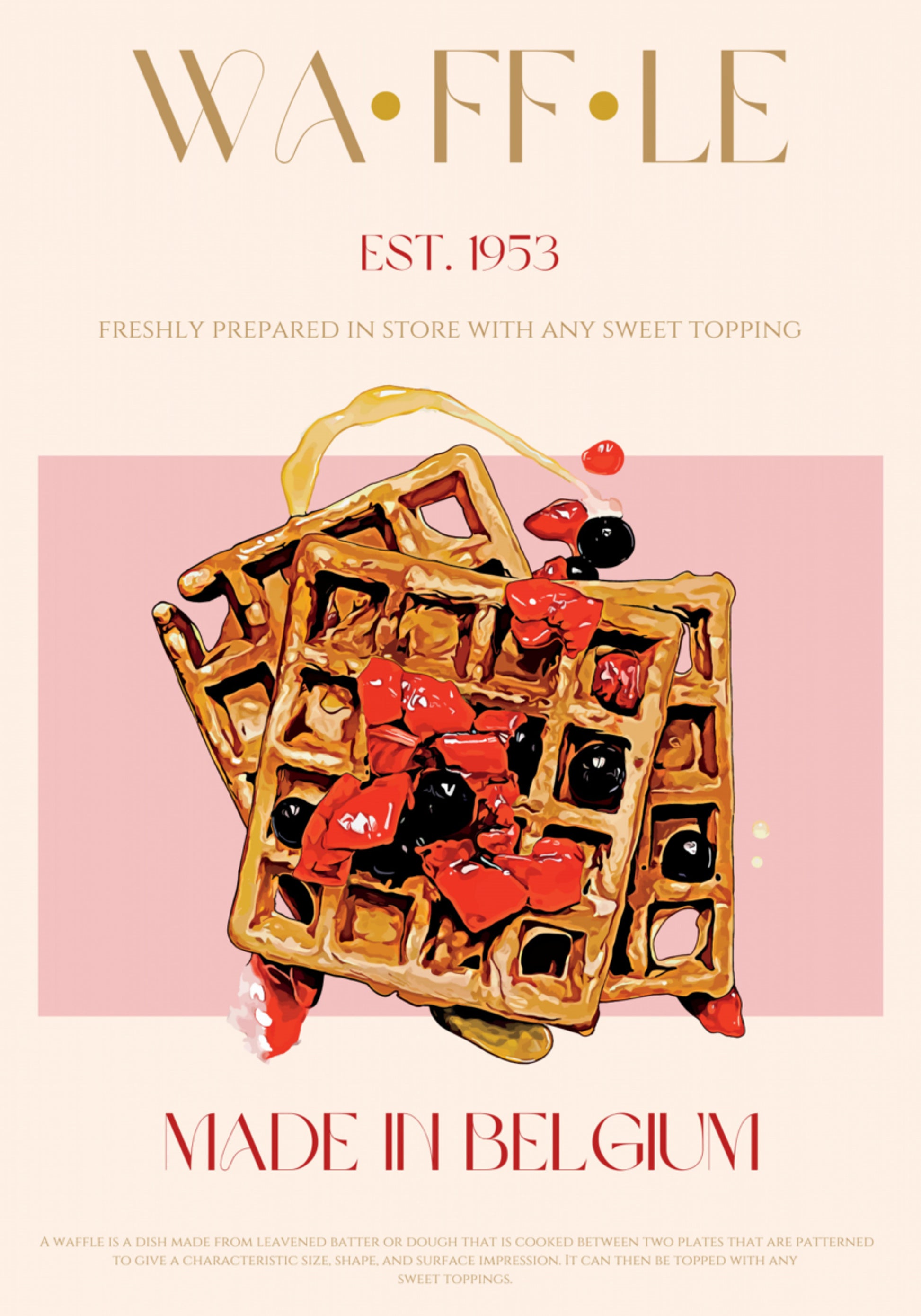 Belgische Waffeln mit Beeren