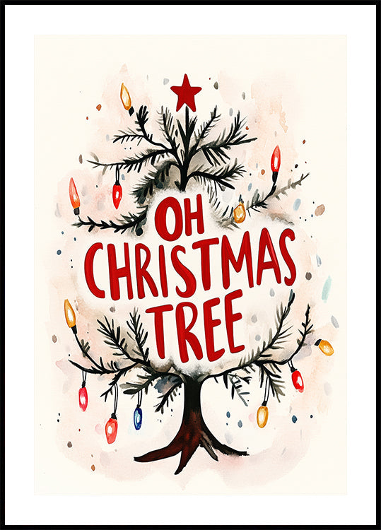 Festive Tree Glow Plakat - Posterbox