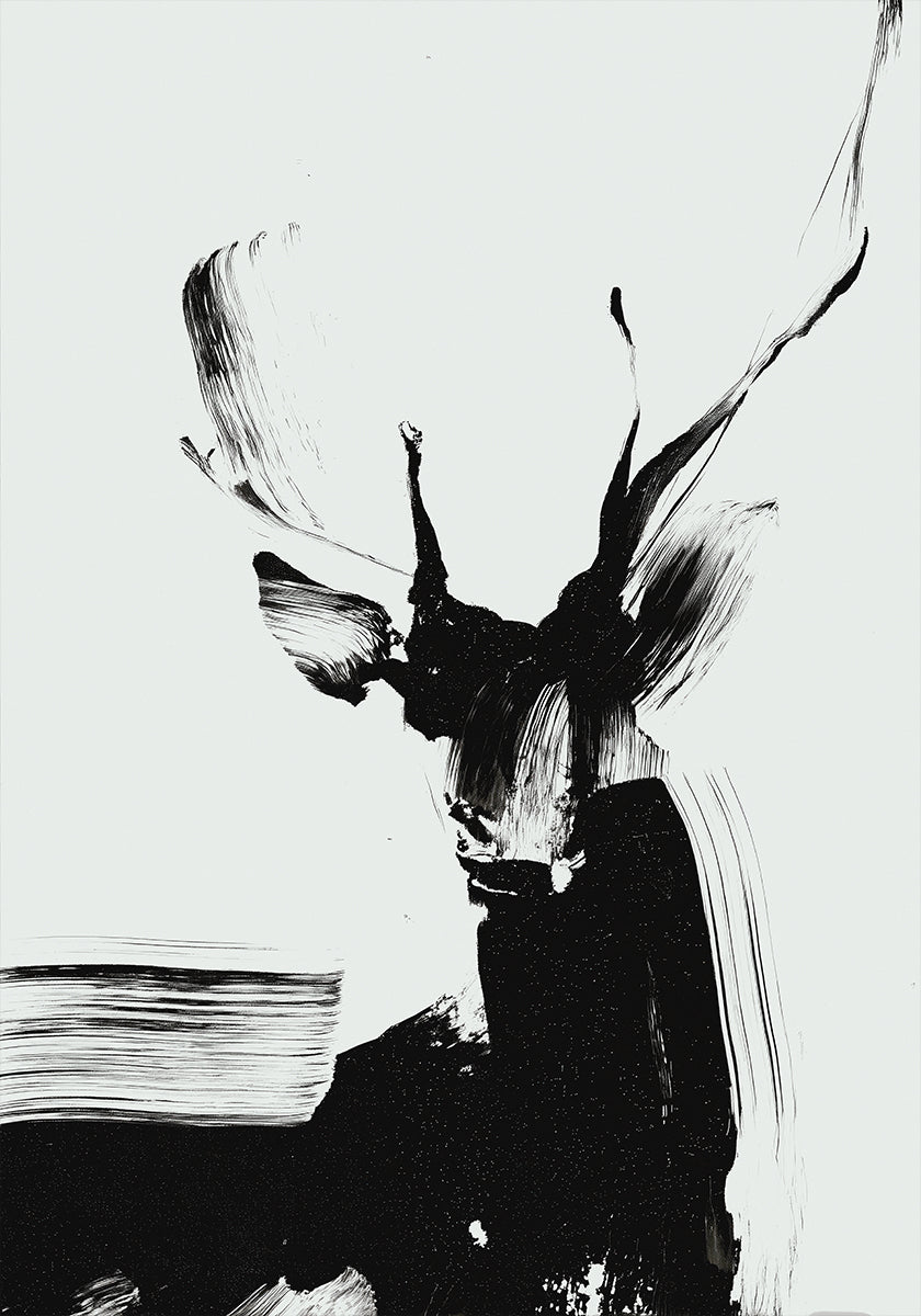 Brushstroke Deer I Plakat - Posterbox