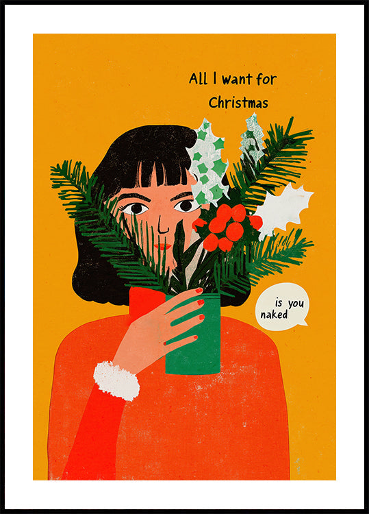 Cheeky Festive Wishes Plakat - Posterbox