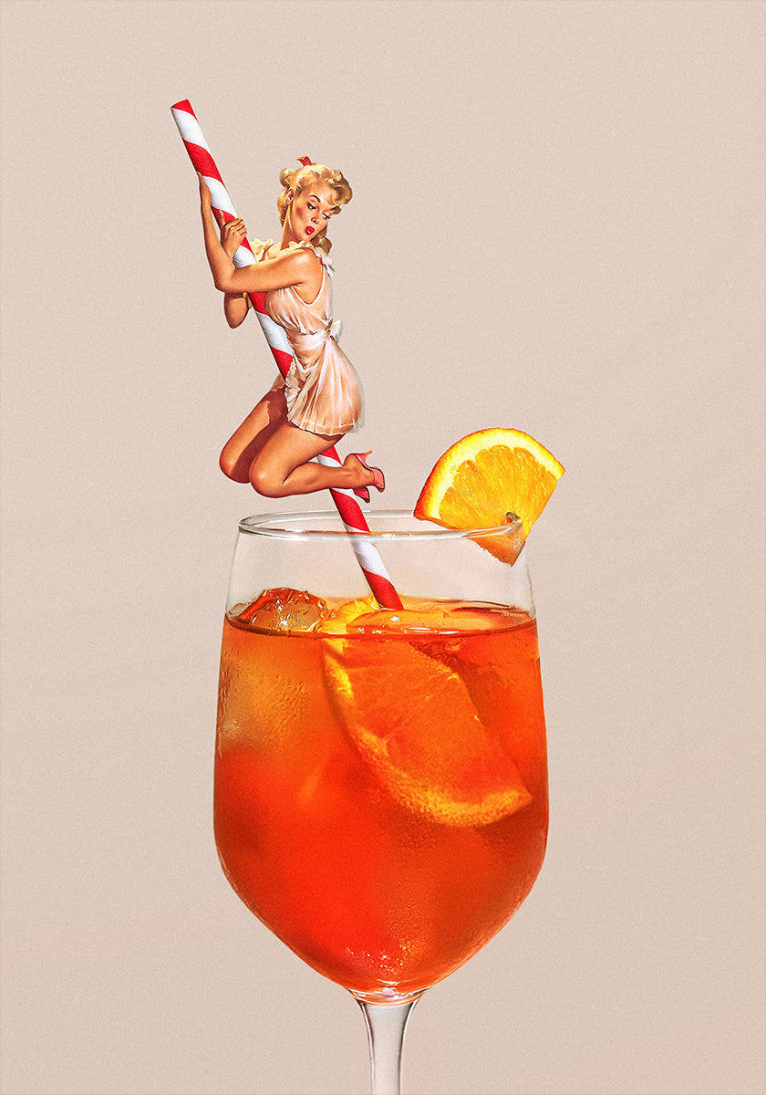 Retro Spritz Cocktail Plakat - Posterbox