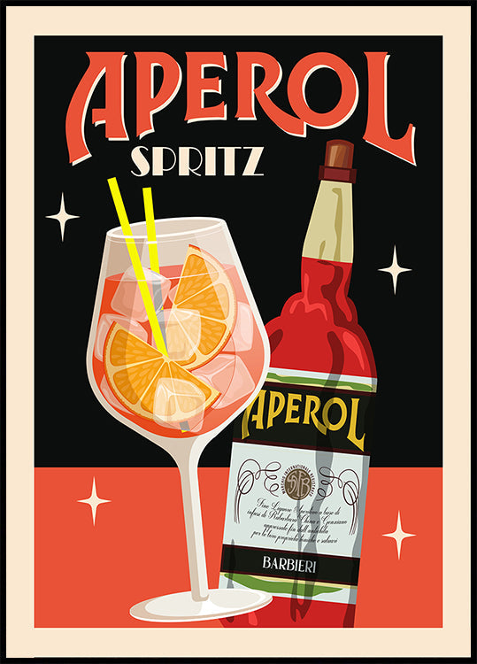 Aperol Spritz Black - Posterbox